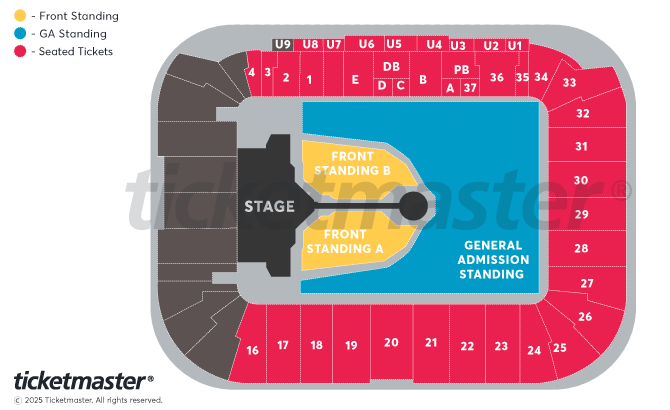 TAKE THAT - THE CIRCUS LIVE - Summer 2026 Seating Plan at Coventry Building Society Arena