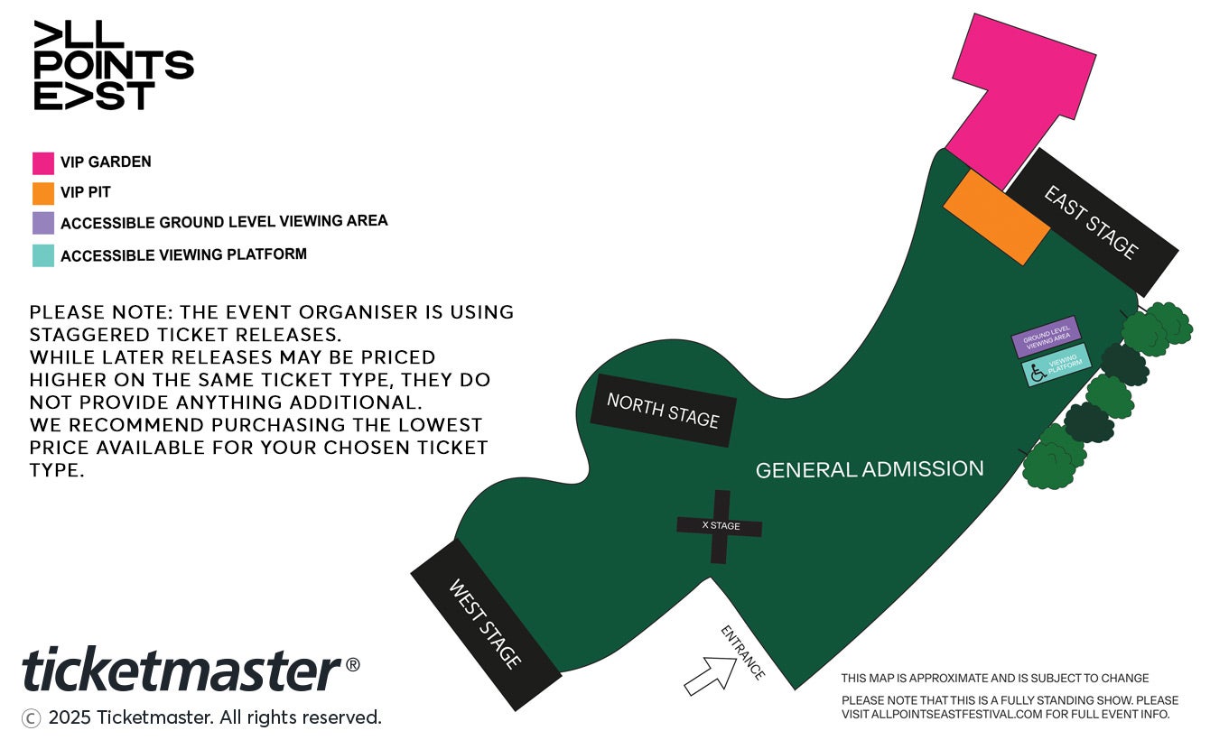 Seat map - Victoria Park London