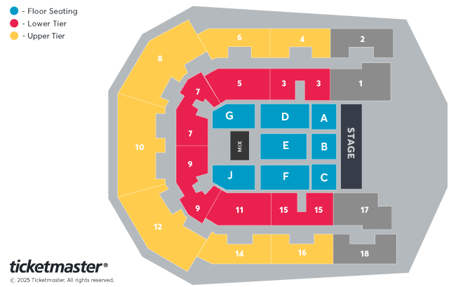 Professor Brian Cox: Emergence World Tour Seating Plan at M&S Bank Arena