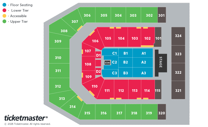Westlife 25 - the Anniversary World Tour Seating Plan at Co-op Live Westlife 25 - the Anniversary World Tour Seating Plan at Co-op Live