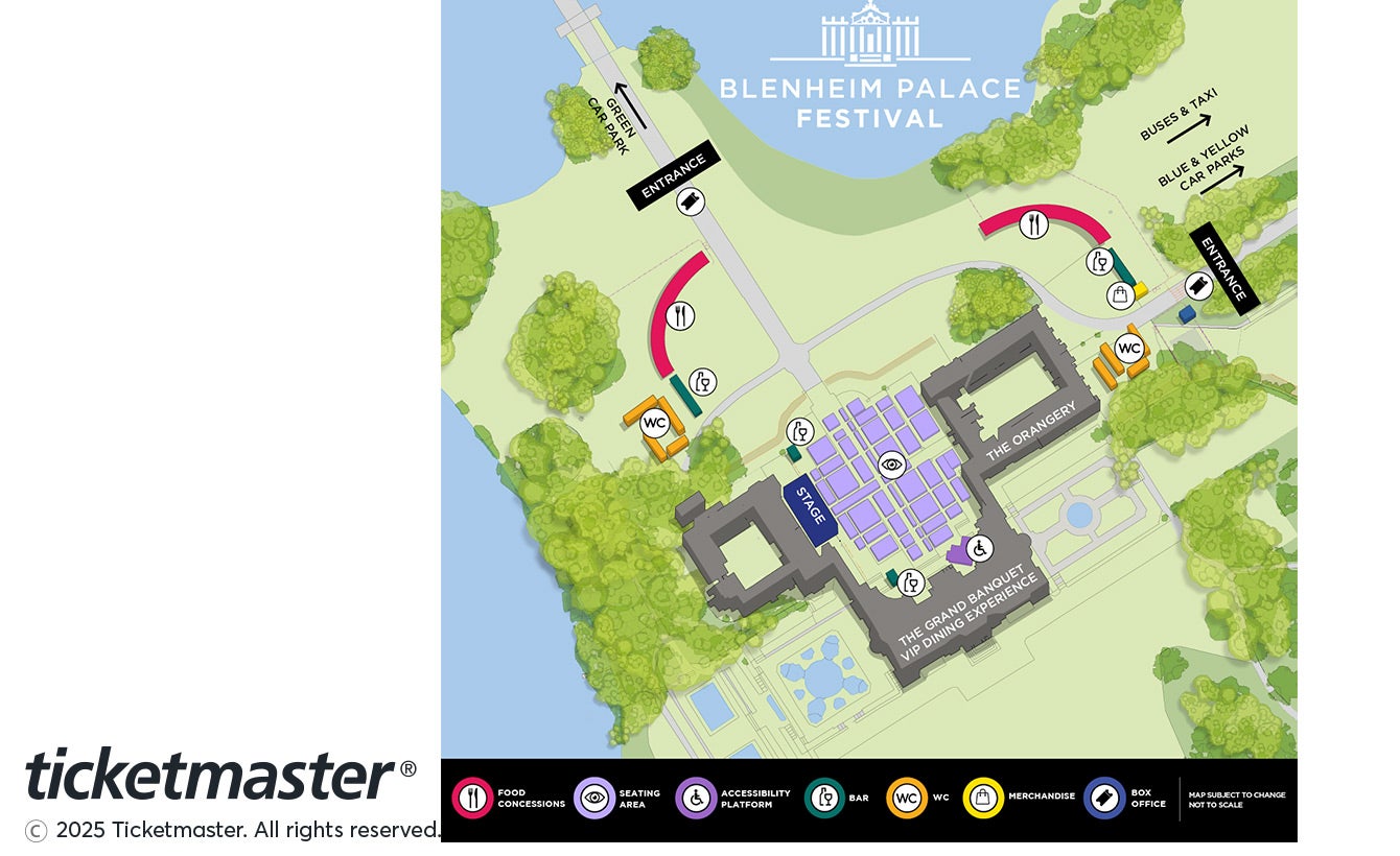 Venue seating chart for Pete Tong presents Ibiza Classics for reference only