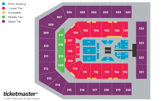 Itauma vs Franklin: The Magnificent Seven Seating Plan at Co-op Live