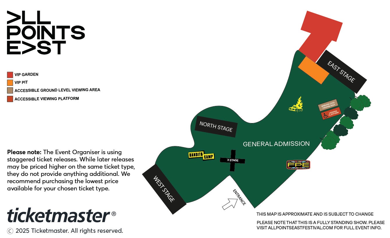 Seat map - Victoria Park London