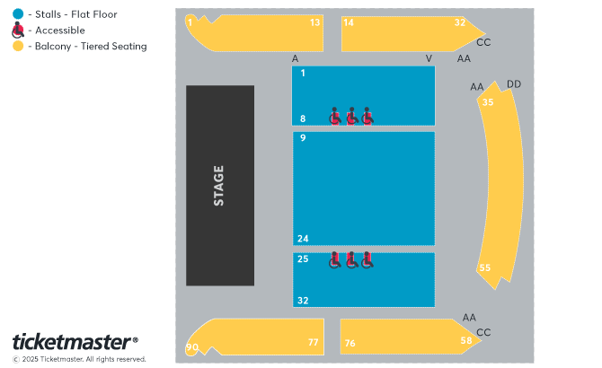 Seat map for Flo & Joan - With Feeling