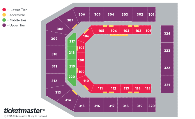 MOBO Awards 2026 - 30th Anniversary of the MOBOs Seating Plan at Co-op Live