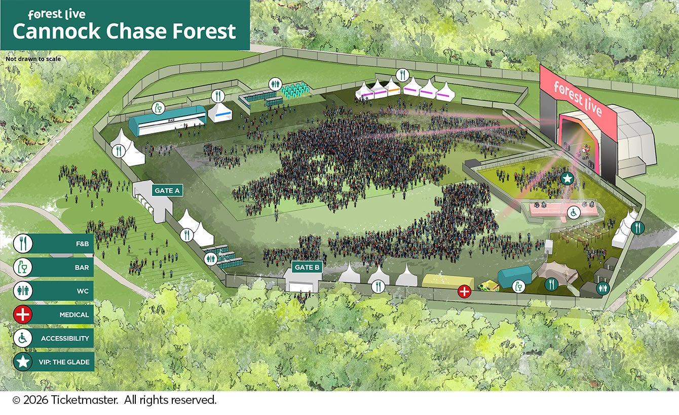 Seat map - Cannock Chase Forest