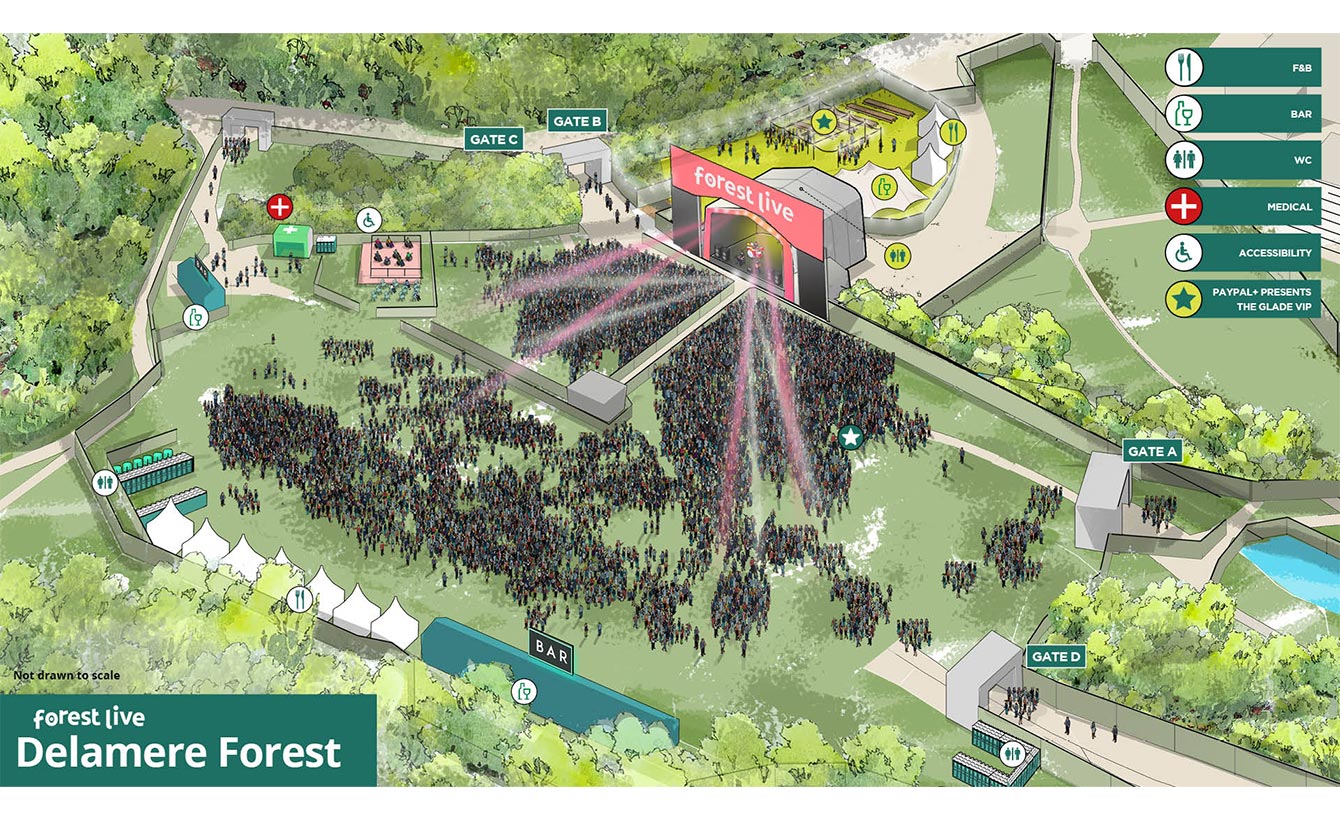 Delamere Forest seating chart for Blue in Northwich