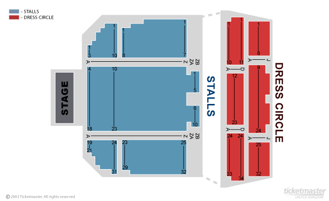 Peacock Theatre Seating Plan