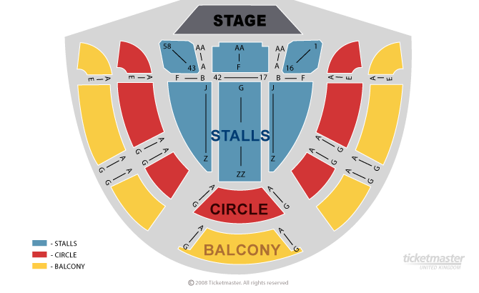Shakespears Sister Seating Plan at Sheffield City Hall and Memorial Hall