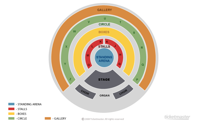 Adam Lambert Seating Plan at Royal Albert Hall