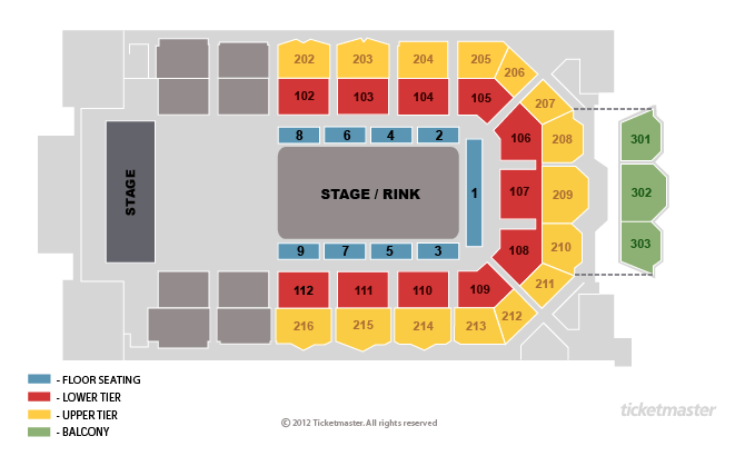 Strictly Come Dancing Live Tour 2025 Seating Plan at Utilita Arena Newcastle