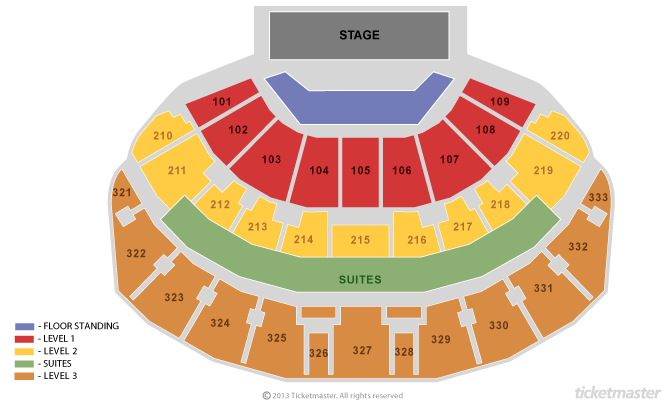 The Wombats Seating Plan at First Direct Arena