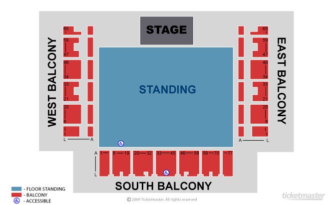 Madness Seating Plan at The Brighton Centre