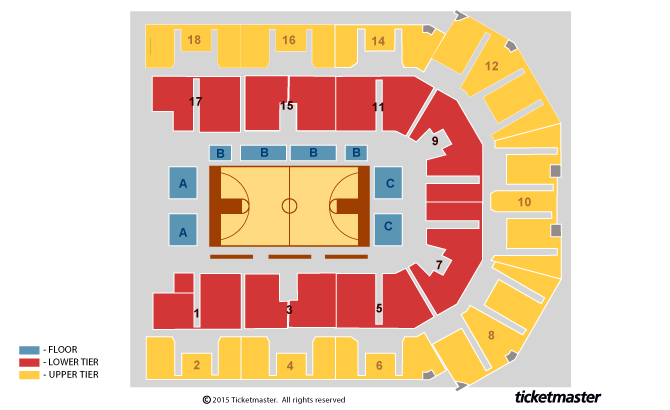 The Original Harlem Globetrotters - Spread Game Tour Seating Plan at M&S Bank Arena
