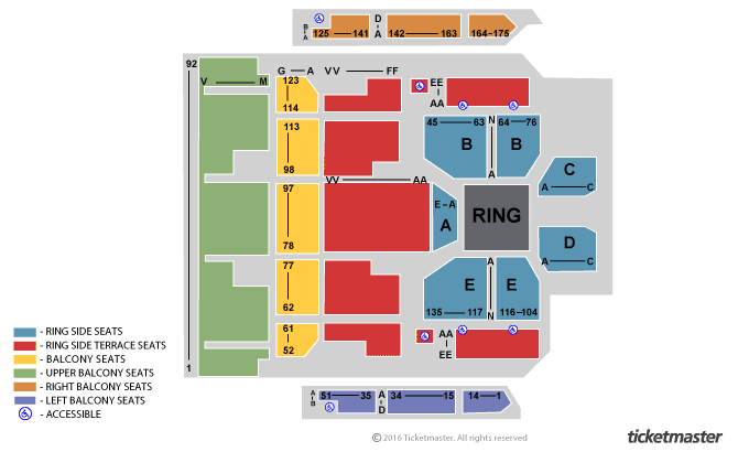 Wwe Nxt Uk Live Bournemouth Bic Seating Plan Bournemouth International Centre