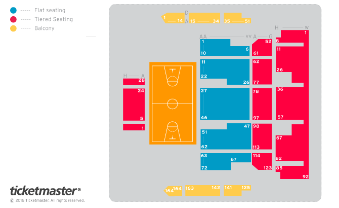 The Original Harlem Globetrotters - Spread Game Tour Seating Plan at Bournemouth International Centre