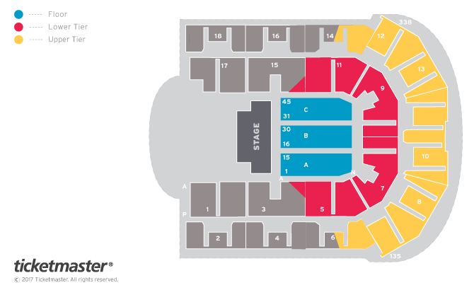 Simple Minds Seating Plan at M&S Bank Arena