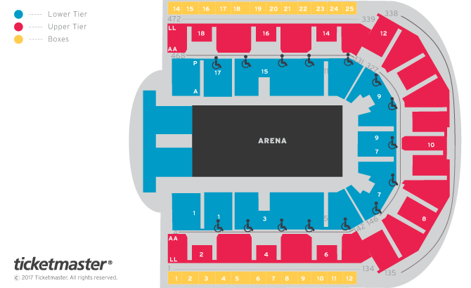 Christina Aguilera Seating Plan at Liverpool Echo Arena
