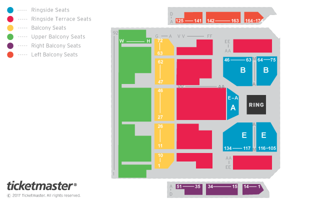 WWE Live Seating Plan - Bournemouth International Centre