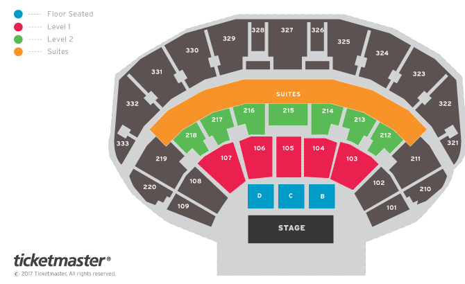 Legends Live Tour Seating Plan at First Direct Arena
