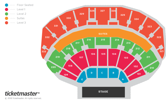 Shania Twain Seating Plan at First Direct Arena