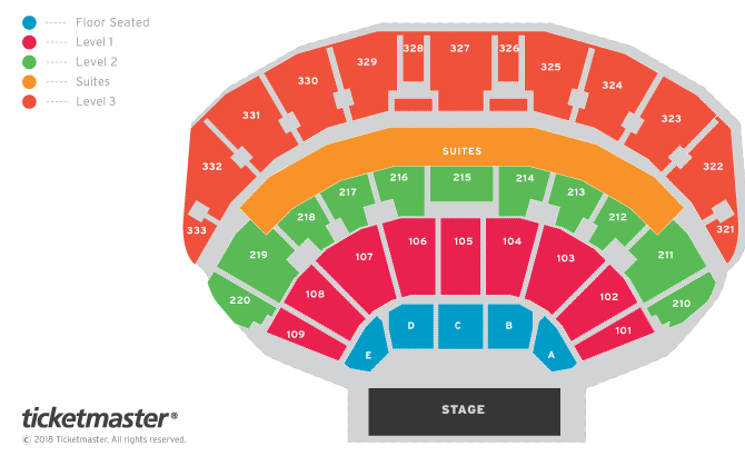 Deep Purple Seating Plan at First Direct Arena