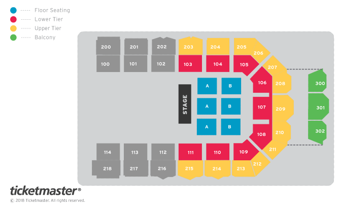 Whitney - Queen of the Night Seating Plan at Utilita Arena Newcastle