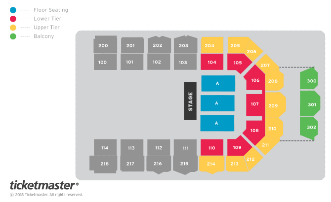 Joe Bonamassa Seating Plan at Utilita Arena Newcastle