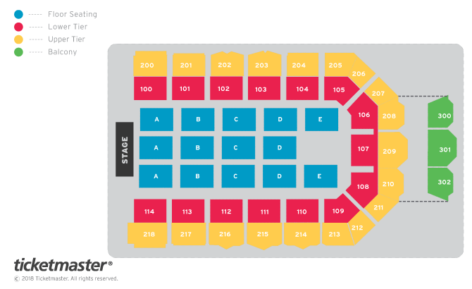 Simply Red Seating Plan at Utilita Arena Newcastle