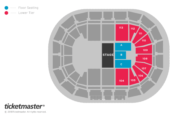 Hollywood Vampires - Champagne Experience Seating Plan at Manchester Arena