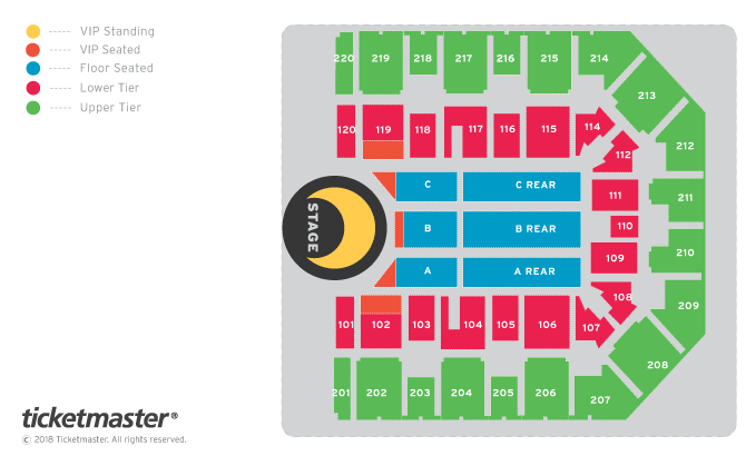 Sheffield Arena Seating Plan