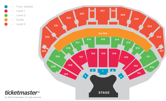 Elton John Seating Plan at First Direct Arena