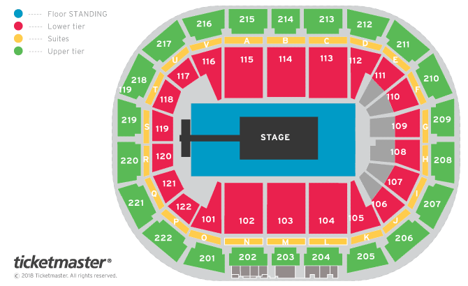 Drake: the Assassination Vacation Tour Seating Plan at Manchester Arena