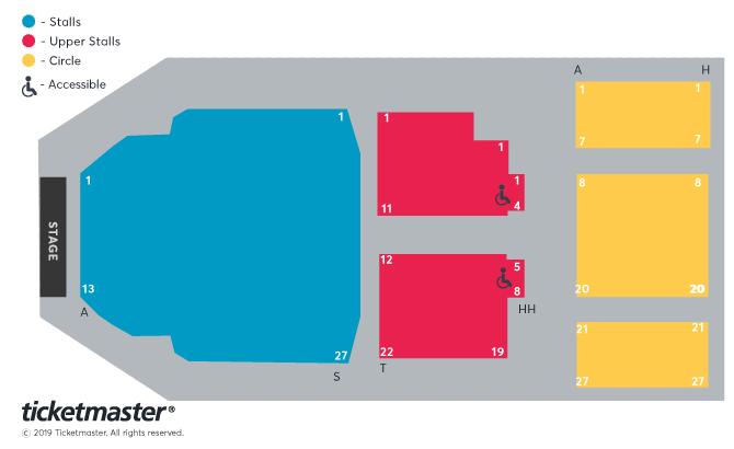 Plan de salle - Fairfield Halls