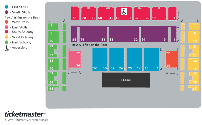 JLS Seating Plan at The Brighton Centre