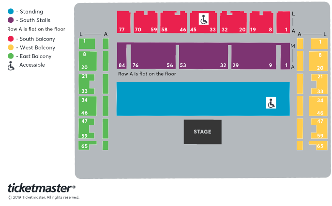 The Smile Seating Plan at The Brighton Centre