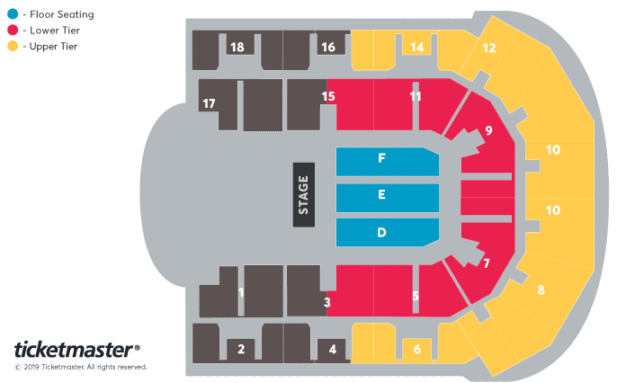 David Gray Seating Plan at M&S Bank Arena