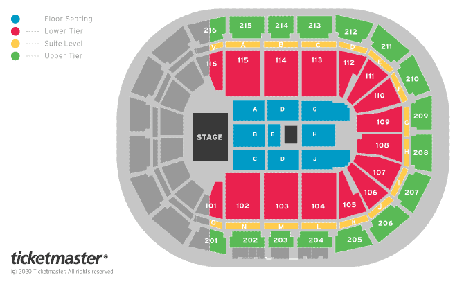 JLS - Prime View Seating Plan at Manchester Arena