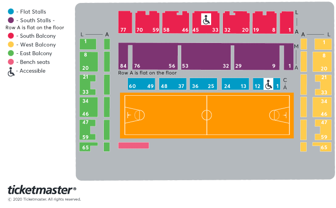The Original Harlem Globetrotters Seating Plan at The Brighton Centre