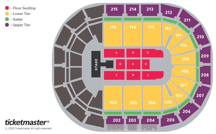 Steps - What the Future Holds Tour Seating Plan at Manchester Arena
