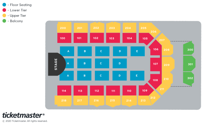 Gary Barlow Seating Plan at Utilita Arena Newcastle