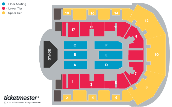 Gary Barlow plus special guests Seating Plan at M&S Bank Arena