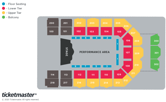 Strictly Come Dancing Live Tour 2023 Seating Plan at Utilita Arena Newcastle