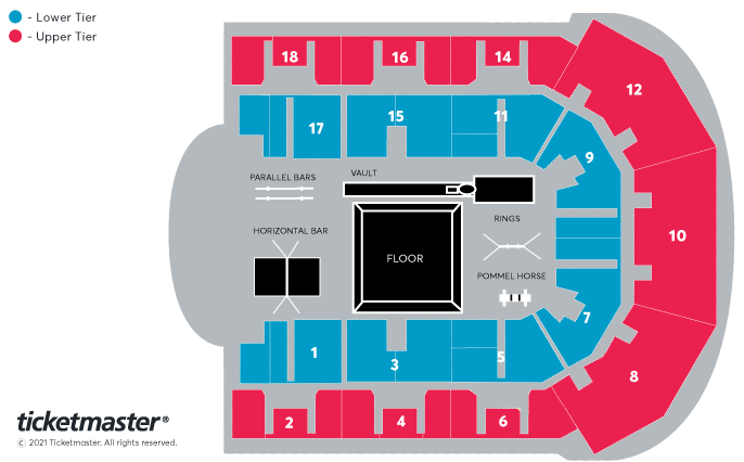 WGC2022: Men's Individual All-Around Final - Session F4 Seating Plan at M&S Bank Arena