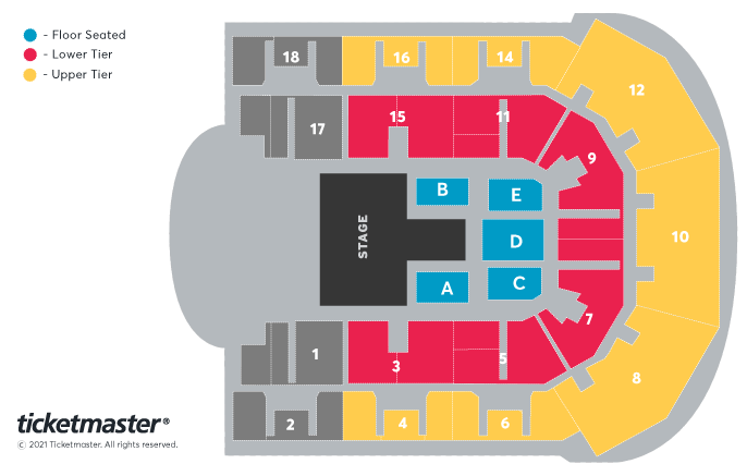 The Wizard of Oz Seating Plan at M&S Bank Arena