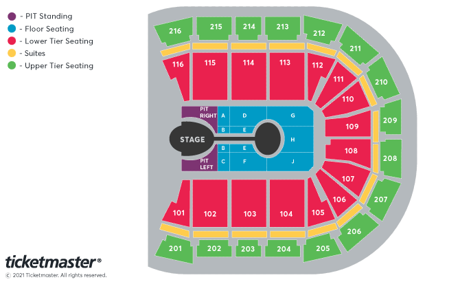 Shawn Mendes: Wonder: The World Tour Seating Plan at Manchester Arena