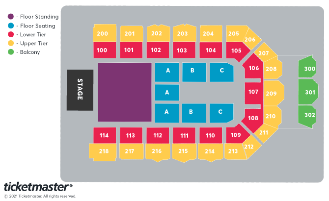 Bryan Adams Seating Plan at Utilita Arena Newcastle