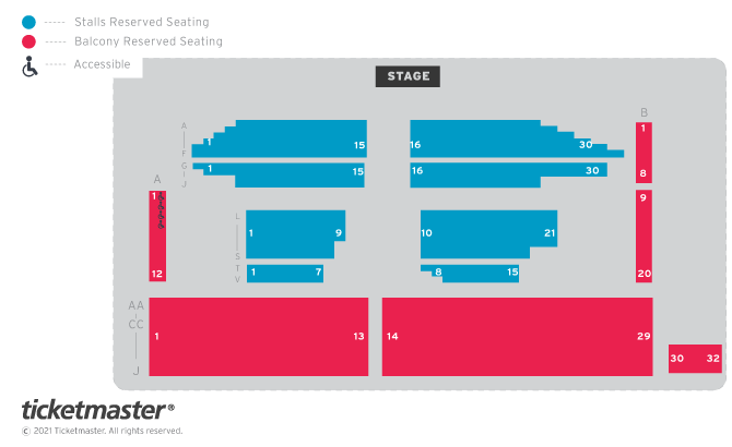Seat map - O2 Academy Leeds