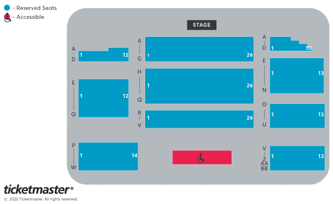 Seat map - Edinburgh Corn Exchange