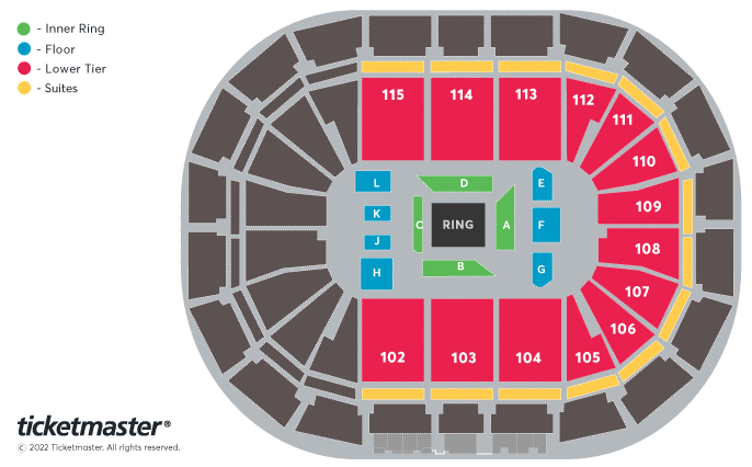 Boxxer Presents: Sky Sports Fight Night Seating Plan at Manchester Arena